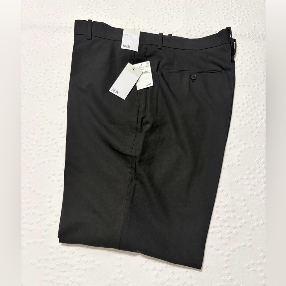 Nordstrom Rack Men’s Trim Fit Black Slacks Pants Size 42x32 RK467555MN NWT